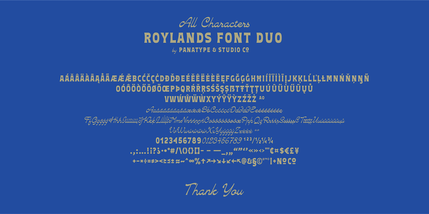 Ejemplo de fuente Roylands Font Duo Sans